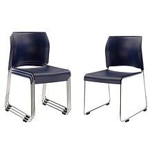 NPS 8800 Series Stacking Chair, Navy, 4 Pack (8804-11-04/4)