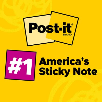 Post-it Sticky Notes, 1-3/8 x 1-7/8 in., 24 Pads, 100 Sheets/Pad, The Original Post-it Note, Beachside Café Collection
