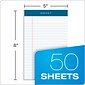 TOPS Docket Notepads, 5" x 8", Narrow Ruled, White, 50 Sheets/Pad, 12 Pads/Pack (TOP 63360)