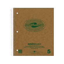 Roaring Spring Paper Products Environotes 5-Subject Notebook, 9 x 11, College-Ruled, 150 Sheets, B