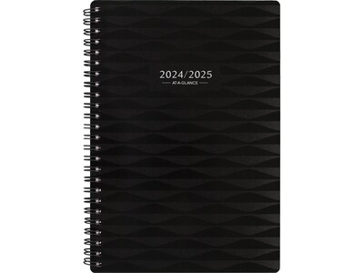 2024-2025 AT-A-GLANCE Elevation 5.5 x 8.5 Academic Weekly & Monthly Planner, Poly Cover, Black (75