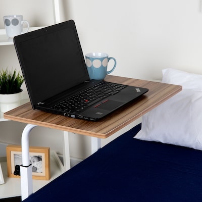 Mind Reader 21.75" Adjustable Standing Desk Laptop Stand, Brown/White (OBRJUST-BRN)