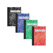 Better Office Mini Composition Notebooks, 3.25 x 4.5, Narrow Ruled, 80 Sheets, Assorted Colors, 24