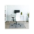 Deflect-O FashionMat Black Diamond Hard Floor Chair Mat, Low-Pile, Black/White (CM3540BD)