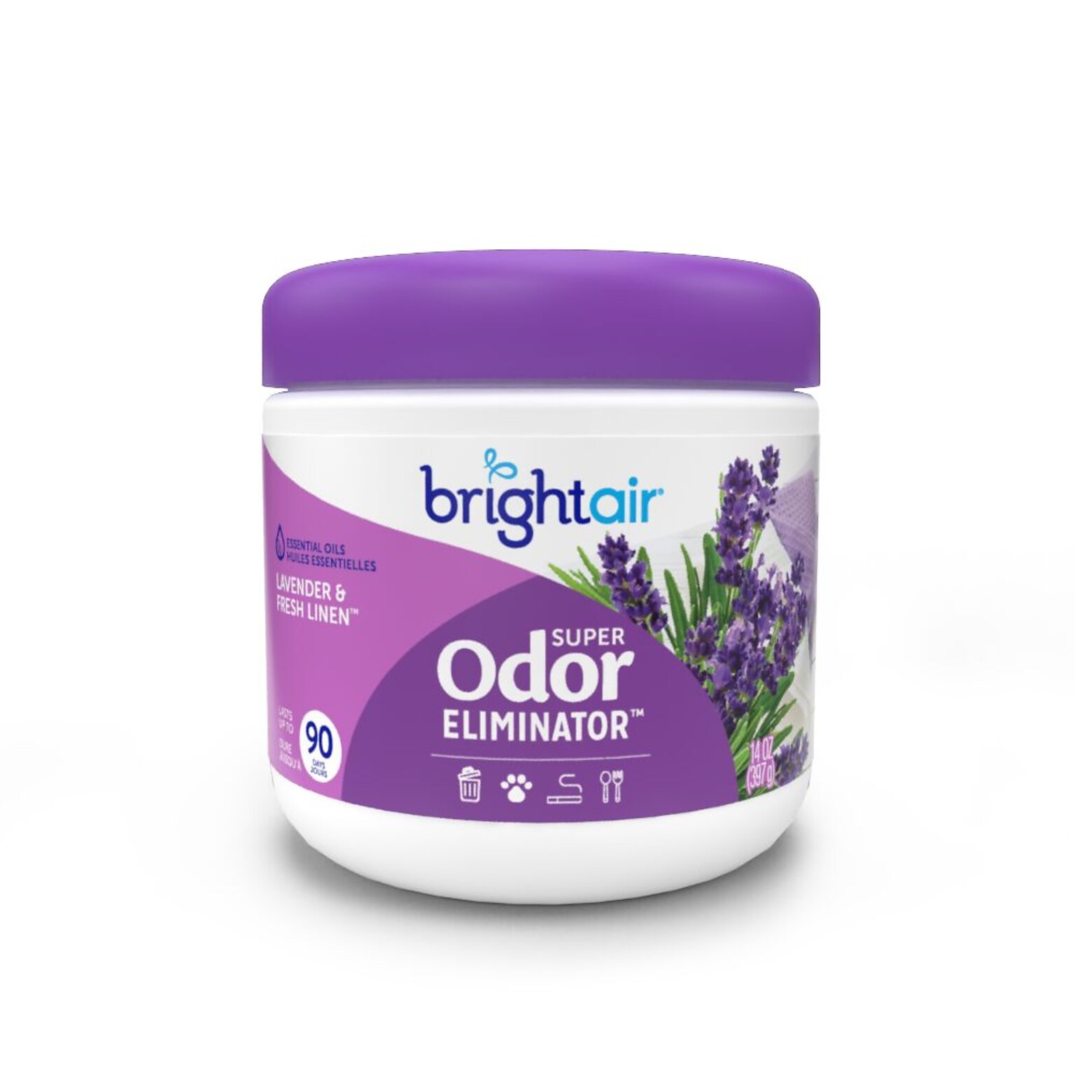 Bright Air Super Odor Eliminator Solid Air Fresheners, Lavender/Fresh Linen (900014)
