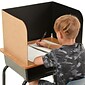 Classroom Products Foldable Cardboard Freestanding Privacy Shield, 13"H x 20"W, Black/Kraft, 30/Box (1330 BK)