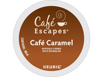 Cafe Escapes Cafe Caramel Coffee, Keurig K-Cup Pod, 96/Carton (GMT6813CT)