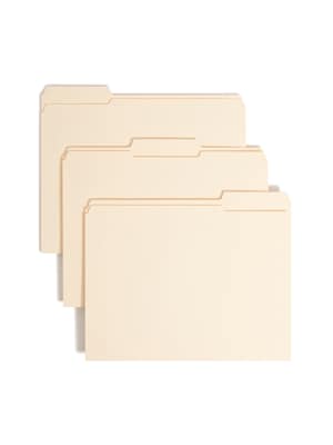Smead Fastener File Folders, 1 Fastener, Reinforced 1/3-Cut Tab, Letter Size, Manila, 50/Box (14534)