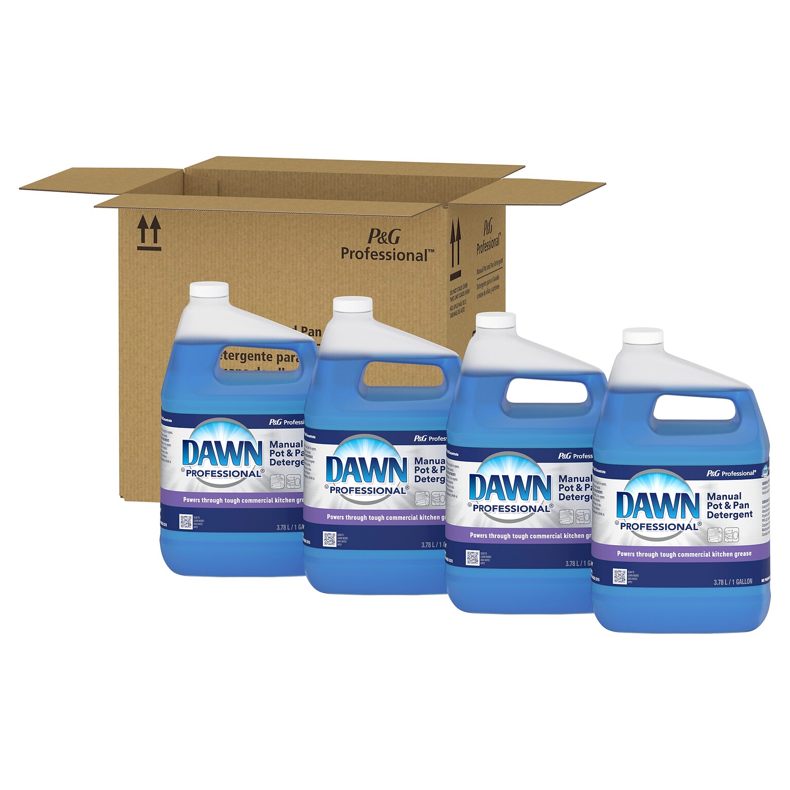 Dawn Professional Manual Pot and Pan Liquid Dish Soap, Original Scent, 128 oz., 1 Gal., 4/Carton (57445)