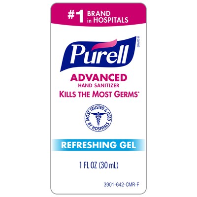 PURELL Advanced Gel Hand Sanitizer, Clean Scent, 1 oz., 36/Carton (3901-36-BWL)