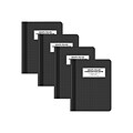 Better Office Composition Notebooks, 7.5 x 9.75, Graph Ruled, 80 Sheets, Black, 4/Pack (25604-4PK)