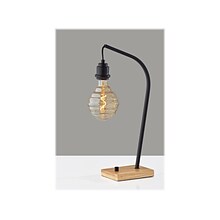 Adesso Wren Incandescent Desk Lamp, 21, Natural Wood/Black (3846-01)