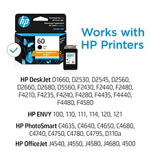 HP 60/901 Black Standard Yield Ink Cartridge (CC640WN#140)