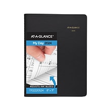 2024 AT-A-GLANCE 8.75 x 11.5 Daily Two-Person Appointment Book, Black (70-222-05-24)