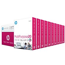 HP 8.5 x 11 Multipurpose Paper, 20 lbs., 96 Brightness, 5000 Sheets/Carton (HPM1120)