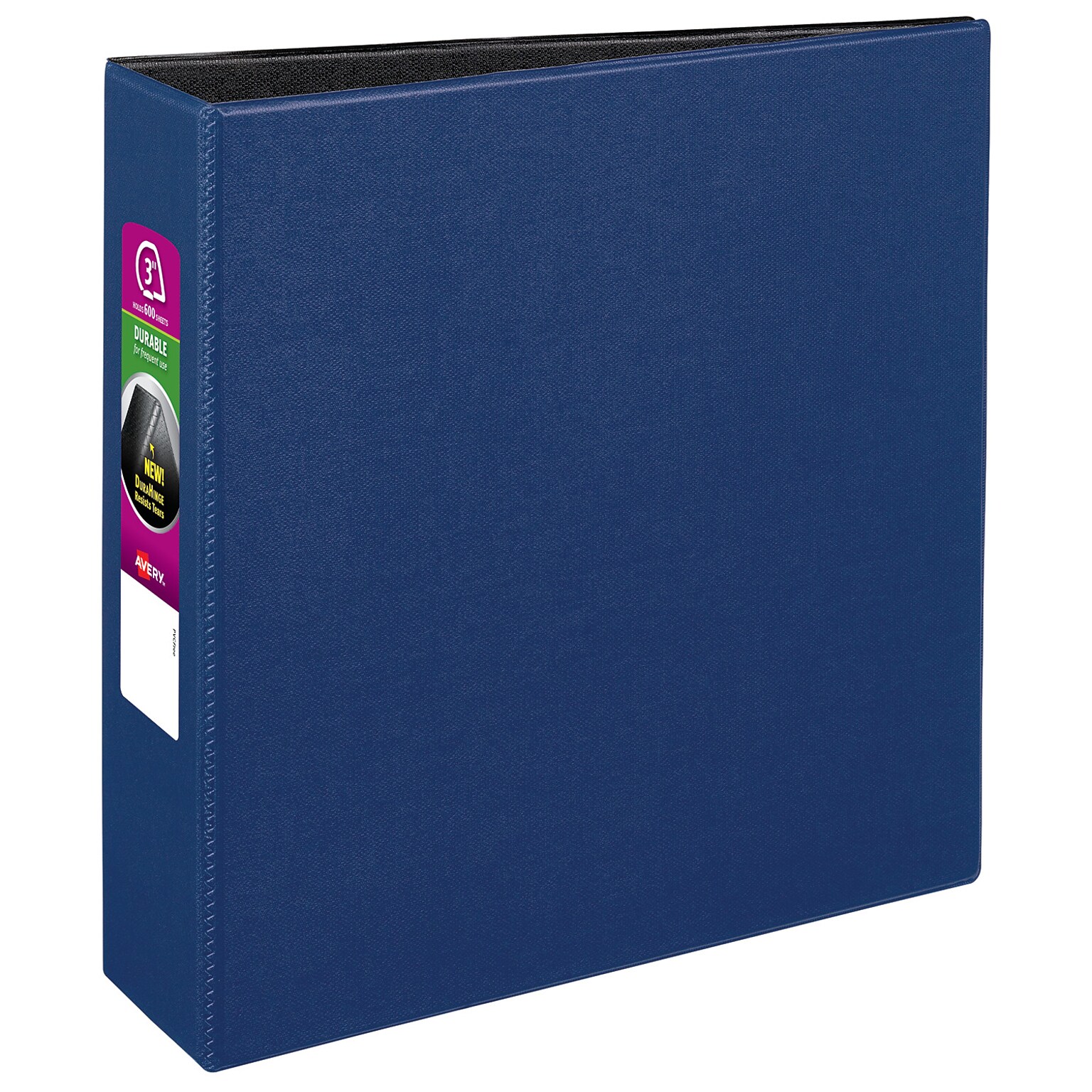 Avery Durable 3 3-Ring Non-View Binders, Slant Ring, Blue (27651)