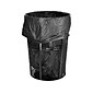 Alpine Industries Stainless-Steel Outdoor Trash Can, 48-Gallon, Black, 2/Pack (ALP473-48-BLK-2PK)
