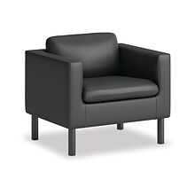 HON Parkwyn Polyurethane Club Chair, Black (HVLVL1.BLK01)