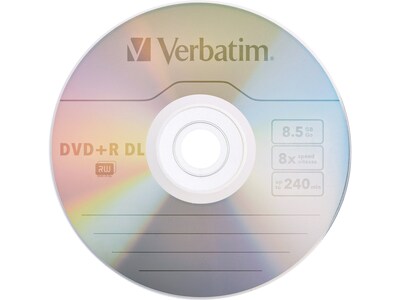 Verbatim DVD+R DL, 8x, 8.5GB, 30/Pack (96542)