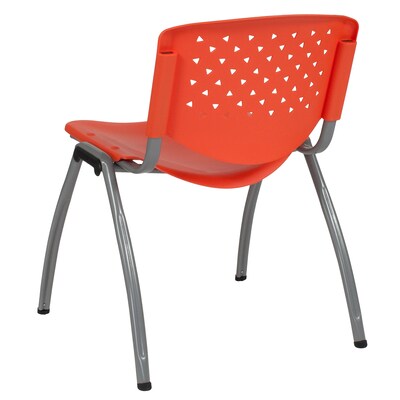 Flash Furniture HERCULES Series Plastic Stack Chair, Orange, 5 Pack (5RUTF01AOR)