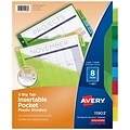 Avery Big Tab Insertable Plastic Dividers with Pocket, 8 Tabs, Multicolor (11903)