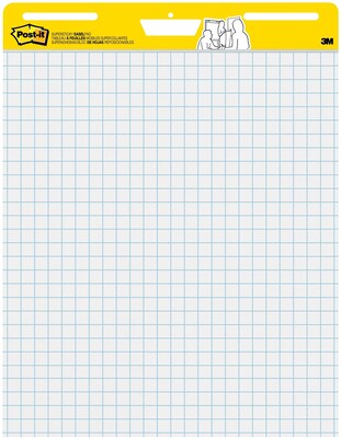 Post-it Super Sticky Wall Easel Pad, 25" x 30", Grid Lined, 30 Sheets/Pad, 4 Pads/Pack (560VAD4PK)