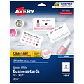 Avery Clean Edge Business Cards, 2 x 3 1/2, Glossy White, 200 Per Pack (8859)