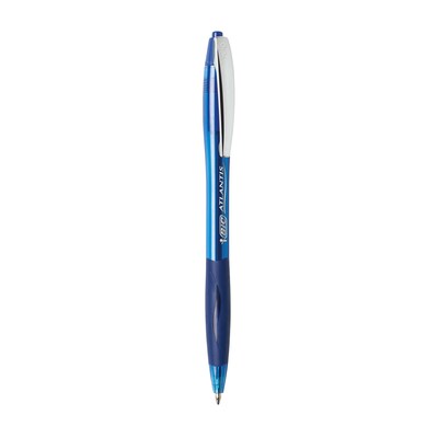 BIC Glide Retractable Ballpoint Pen, Medium Point, Blue Ink, Dozen (14408/VCG11BE)
