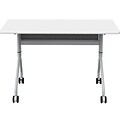 Safco Rumba Training Room Table, 24 x 48, Designer White (RBA4824FLSLDSWT)