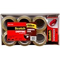 Scotch Commercial Grade Shipping Packing Tape, 1.88 x 54.6 yds., Clear, 12 Rolls/Pack (3750-12-DP3)