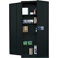 Sandusky® Steel Storage Cabinet; Non-Assembled, 78Hx36Wx24D, Black