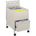 Safco® Locking Tub File With Drawer; Putty, Legal