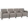 Lesro Siena Series Reception Furniture in Deluxe Fabric; 4 Seats with Center Arms