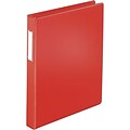 Quill Brand® 1 D-Ring Binder with Label Holder; Non-View, Red, 3-Ring