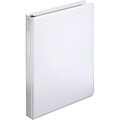 Quill Brand® Standard 1 3-Ring Binder with D-Rings, White (758613)