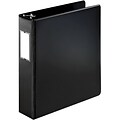 Quill Brand® Standard 2 3-Ring Binder with D-Rings, Black (758801)