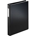Quill Brand® Standard 1 3-Ring Binder with D-Rings, Black (758601)