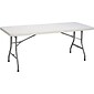 Correll® 30"D x 96"L Plastic Folding Table; Gray Granite Top