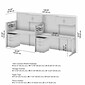 Bush Business Furniture Office in an Hour 63"H x 129"W 2 Person In-Line Cubicle Workstation, Hansen Cherry (OIAH005HC)