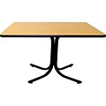 MLP Cafeteria/BreakroomTable; 36 Square Oak Top, Black Base