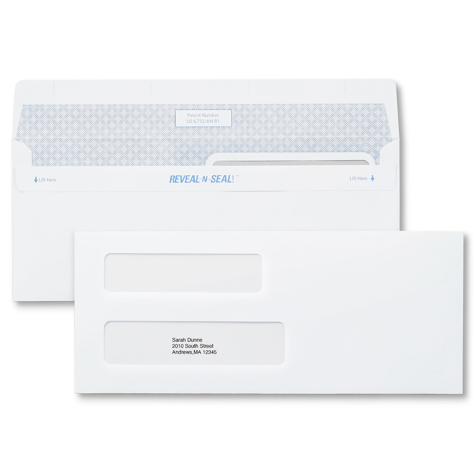 Staples® Reveal-N-Seal Security Tinted #8 Business Envelopes, 3 5/8 x 8 5/8, White, 500/Box (SPL1775860)