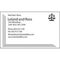 Classic® Linen Business Cards; Natural White, 1-Color, 1-Side Printing