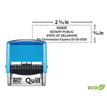 Custom Quill 2000 Plus® Self-Inking Printer P 40 Notary Stamp, 13/16 x 2-3/16