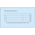 2-Sided Appointment Card; Multiple Times, Blue Vellum, 1-Color Printing