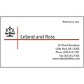 Custom 1-2 Color Business Cards, CLASSIC® Laid Natural White 80#, Flat Print, 2 Standard Inks, 1-Sid