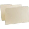 Quill Brand® Premium Reinforced File Folders, Assorted Tabs, 1/2-Cut, Legal Size, Manila, 100/Box (771135)