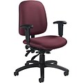 Global® Goal Low-Back Multi-Tilter Task Chair with Arms; Burgundy