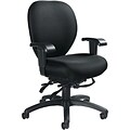 Global® Mallorca Medium-Back Task Chair; Black
