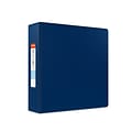 Staples Heavy Duty 3 3-Ring Non-View Binder, D-Ring, Blue (ST56275-CC)