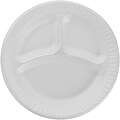 Dart® Foam Dinnerware Plates; 9 Size, 3 Compartments, 500/Case